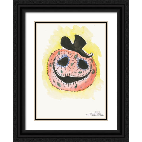 039a Black Ornate Wood Framed Art Print with Double Matting by Steel, Emma