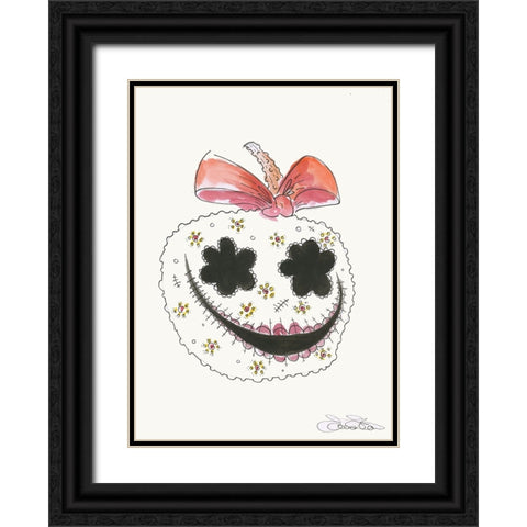 042a Black Ornate Wood Framed Art Print with Double Matting by Steel, Emma