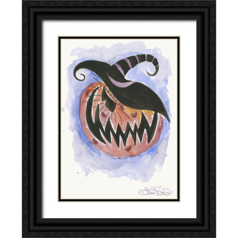 043a Black Ornate Wood Framed Art Print with Double Matting by Steel, Emma