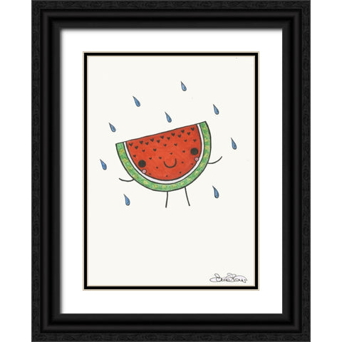 047a Black Ornate Wood Framed Art Print with Double Matting by Steel, Emma