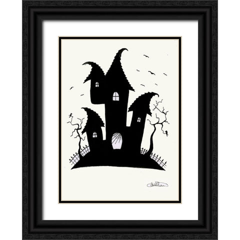 050a Black Ornate Wood Framed Art Print with Double Matting by Steel, Emma