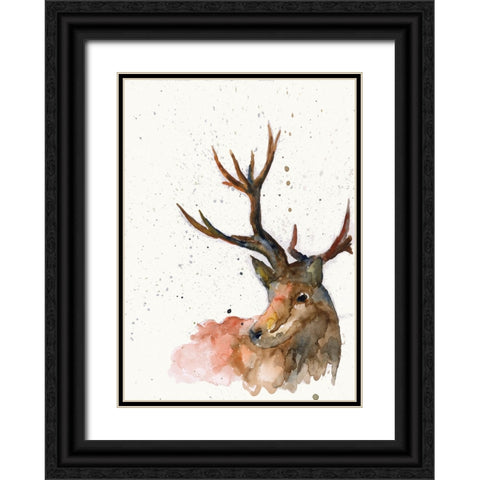 055b Black Ornate Wood Framed Art Print with Double Matting by Steel, Emma