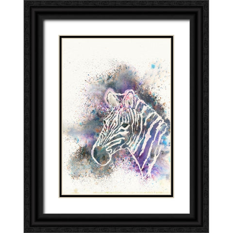 075a Black Ornate Wood Framed Art Print with Double Matting by Steel, Emma