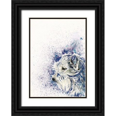 082a Black Ornate Wood Framed Art Print with Double Matting by Steel, Emma