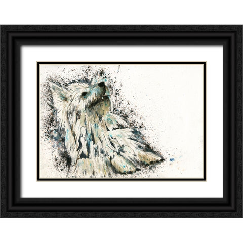 083a Black Ornate Wood Framed Art Print with Double Matting by Steel, Emma