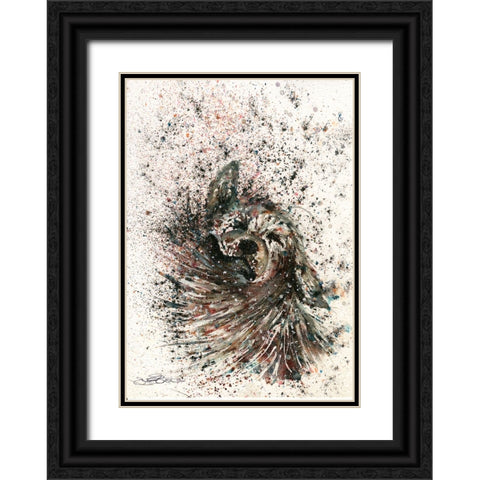 090a Black Ornate Wood Framed Art Print with Double Matting by Steel, Emma