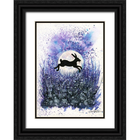 091a Black Ornate Wood Framed Art Print with Double Matting by Steel, Emma