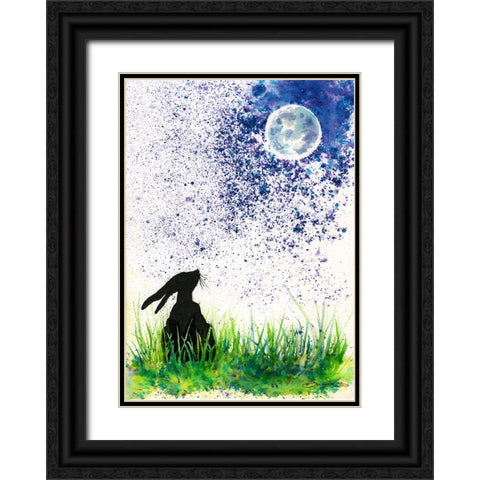094a Black Ornate Wood Framed Art Print with Double Matting by Steel, Emma