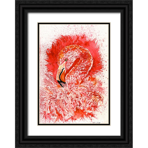 096a Black Ornate Wood Framed Art Print with Double Matting by Steel, Emma