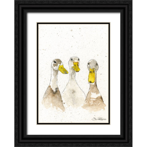 097a Black Ornate Wood Framed Art Print with Double Matting by Steel, Emma