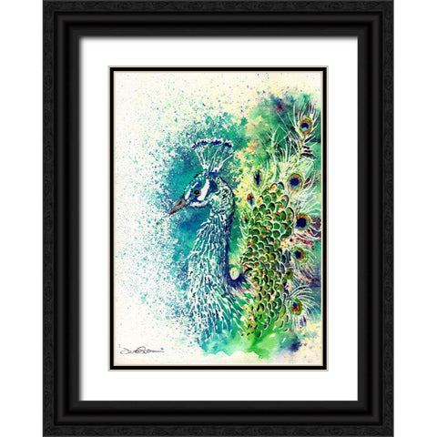 100a Black Ornate Wood Framed Art Print with Double Matting by Steel, Emma