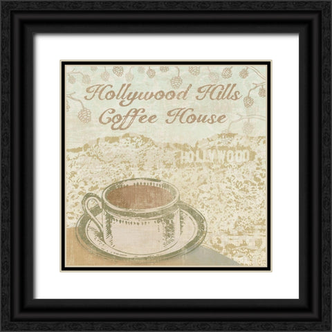 Hollywood Coffee House Black Ornate Wood Framed Art Print with Double Matting by Clark, Erin