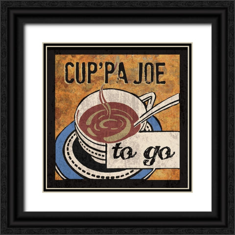CupPa Joe Black Ornate Wood Framed Art Print with Double Matting by Clark, Erin