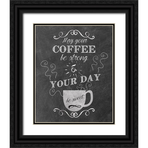Sweet Coffee Black Ornate Wood Framed Art Print with Double Matting by Clark, Erin