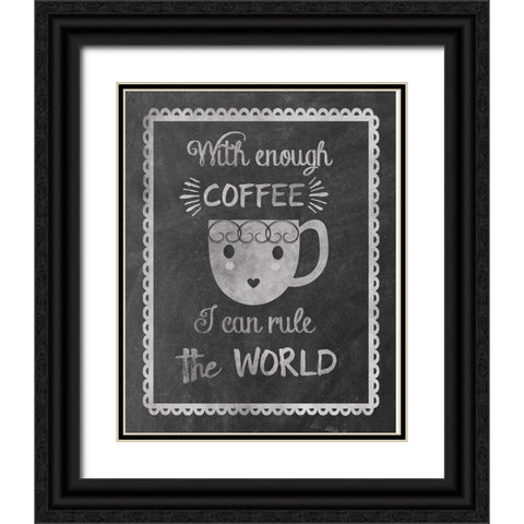 Rule Coffee Black Ornate Wood Framed Art Print with Double Matting by Clark, Erin