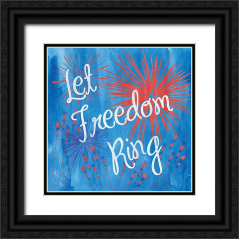 Freedom Black Ornate Wood Framed Art Print with Double Matting by Clark, Erin