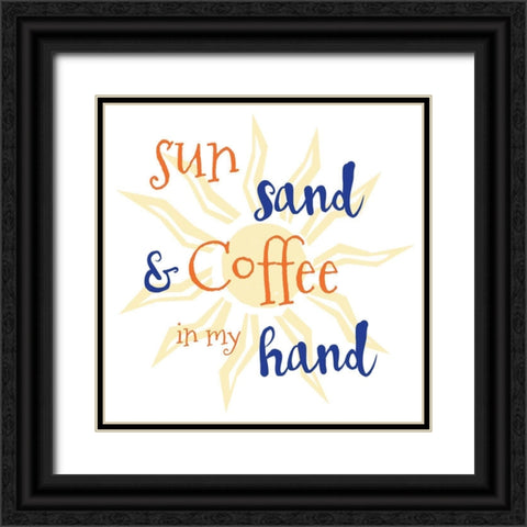 Sun Sand Black Ornate Wood Framed Art Print with Double Matting by Clark, Erin