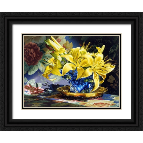 Fire And Ice Black Ornate Wood Framed Art Print with Double Matting by Chartier, Francois