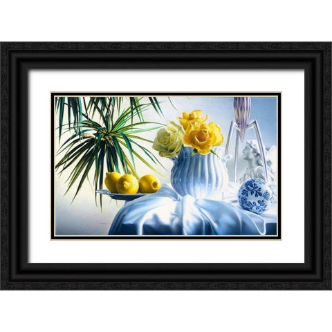 Good Morning Black Ornate Wood Framed Art Print with Double Matting by Chartier, Francois