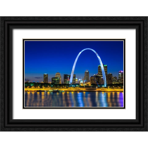 Gateway Horizontal Black Ornate Wood Framed Art Print with Double Matting by Galloimages Online
