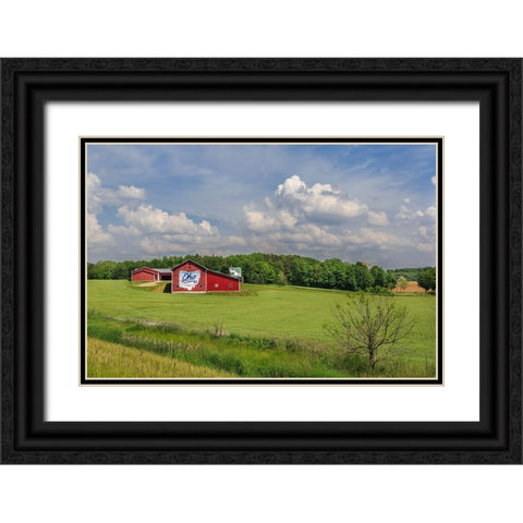 Ohio Farm Black Ornate Wood Framed Art Print with Double Matting by Galloimages Online