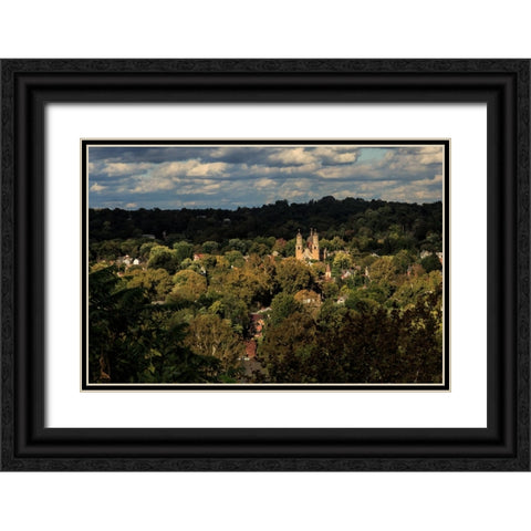 St. Marys Church, Marietta Oh Black Ornate Wood Framed Art Print with Double Matting by Galloimages Online