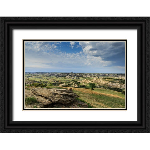Bucks Hill View Black Ornate Wood Framed Art Print with Double Matting by Galloimages Online