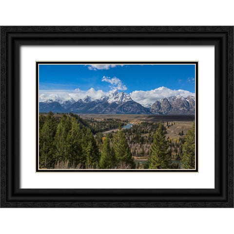 Snake River Overlook Black Ornate Wood Framed Art Print with Double Matting by Galloimages Online