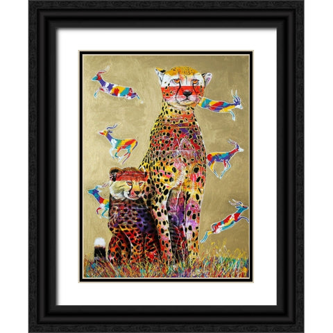 African Watch Black Ornate Wood Framed Art Print with Double Matting by Stevenson, Graeme