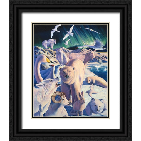 Arctic Mysteries Black Ornate Wood Framed Art Print with Double Matting by Stevenson, Graeme