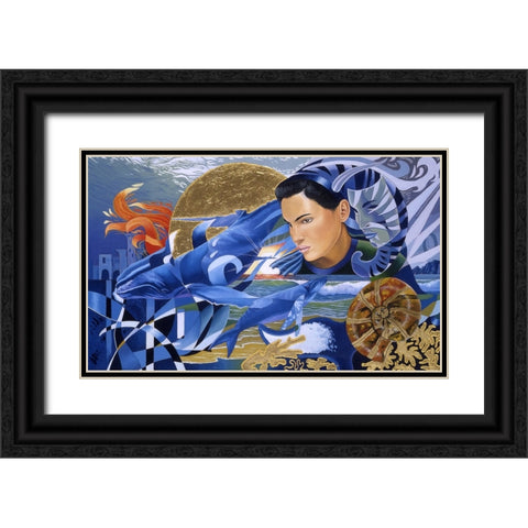 Atlantis Rising Black Ornate Wood Framed Art Print with Double Matting by Stevenson, Graeme