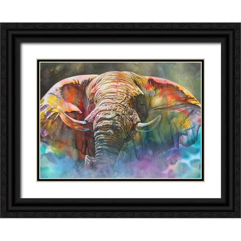 Back Off Large Black Ornate Wood Framed Art Print with Double Matting by Stevenson, Graeme