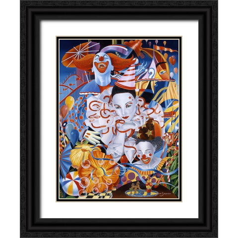 Be A Clown Black Ornate Wood Framed Art Print with Double Matting by Stevenson, Graeme