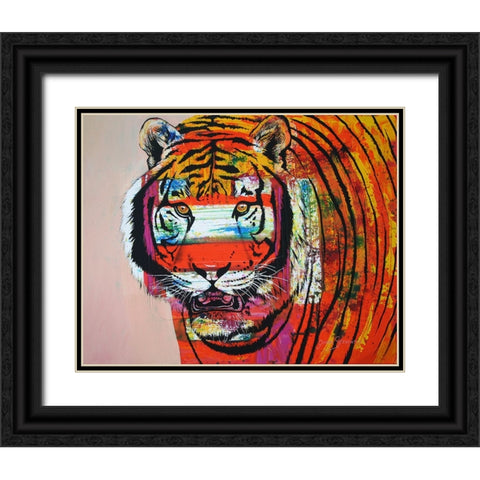 Burning Bright Eyes Black Ornate Wood Framed Art Print with Double Matting by Stevenson, Graeme