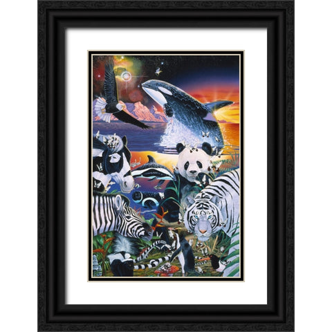 Ebony And Ivory Black Ornate Wood Framed Art Print with Double Matting by Stevenson, Graeme