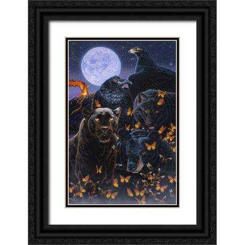 Ebony Black Ornate Wood Framed Art Print with Double Matting by Stevenson, Graeme