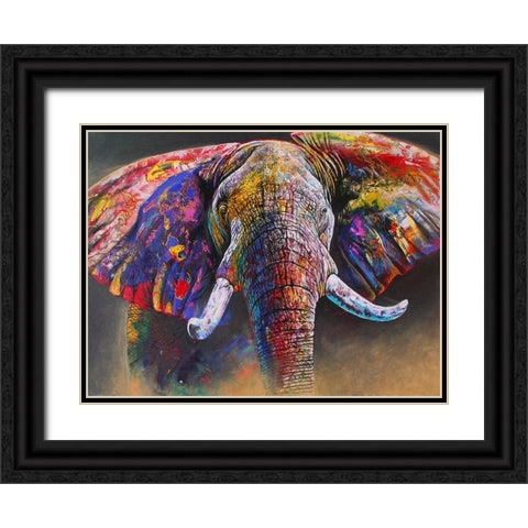 Electric Charge Black Ornate Wood Framed Art Print with Double Matting by Stevenson, Graeme