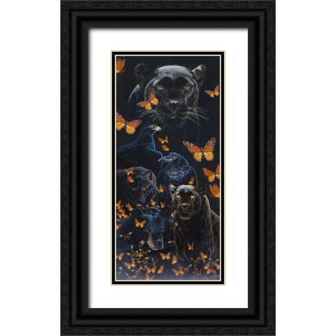 Gaurdian Angel Black Ornate Wood Framed Art Print with Double Matting by Stevenson, Graeme