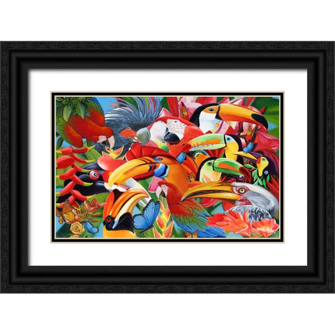 Heads Up 3 Black Ornate Wood Framed Art Print with Double Matting by Stevenson, Graeme