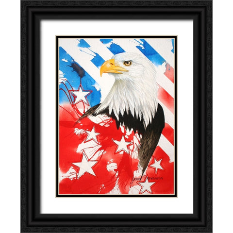 Liberty 2 Black Ornate Wood Framed Art Print with Double Matting by Stevenson, Graeme