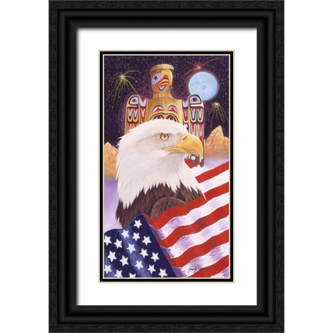 Liberty And Freedom Black Ornate Wood Framed Art Print with Double Matting by Stevenson, Graeme