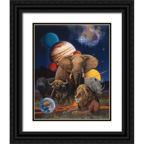 Millenium Black Ornate Wood Framed Art Print with Double Matting by Stevenson, Graeme