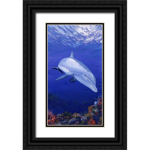 On My Own Black Ornate Wood Framed Art Print with Double Matting by Stevenson, Graeme