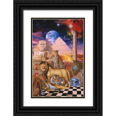 Pharoahs Pride Black Ornate Wood Framed Art Print with Double Matting by Stevenson, Graeme