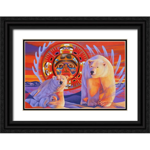 Polar Legends 2 Black Ornate Wood Framed Art Print with Double Matting by Stevenson, Graeme