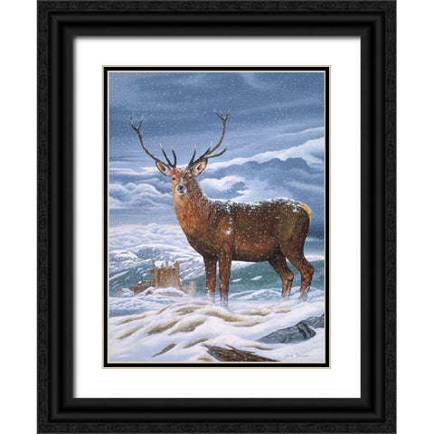 Royal Scot Black Ornate Wood Framed Art Print with Double Matting by Stevenson, Graeme