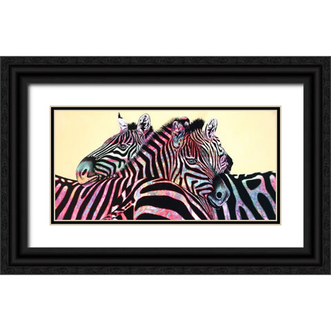 Stripe Me Lucky Black Ornate Wood Framed Art Print with Double Matting by Stevenson, Graeme