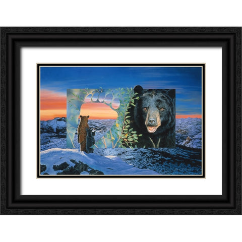 Sunset Watch Black Ornate Wood Framed Art Print with Double Matting by Stevenson, Graeme