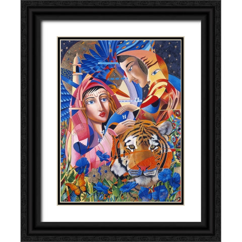 Sweet Taste Of India Black Ornate Wood Framed Art Print with Double Matting by Stevenson, Graeme