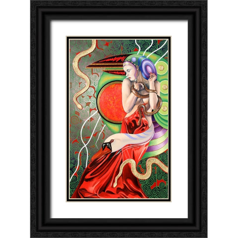 Temptation Of Eve 2 Black Ornate Wood Framed Art Print with Double Matting by Stevenson, Graeme